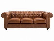 диван chester classic трехместный прямой светло-коричневый в Саранске