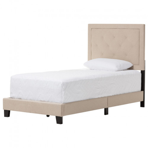 кровать paris linen upholstered beige 120х200 в Саранске