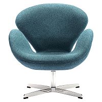кресло swan chair сине-зеленое в Саранске