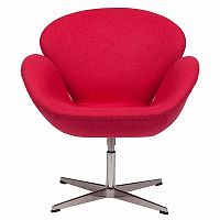 кресло swan chair шерсть красное в Саранске