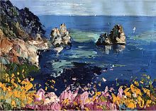 картина маслом морские скалы в Саранске
