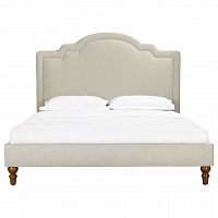 кровать двуспальная 160х200 бежевая cassis upholstered в Саранске