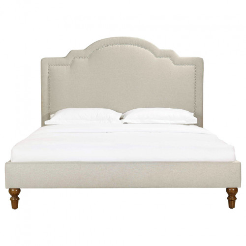 кровать двуспальная 160х200 бежевая cassis upholstered в Саранске