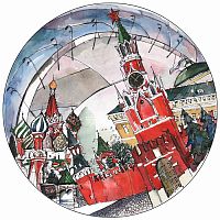 тарелка сувенирная спасская башня в Саранске