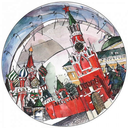 тарелка сувенирная спасская башня в Саранске