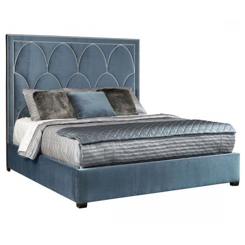 кровать двуспальная 180х200 голубая petals queen в Саранске