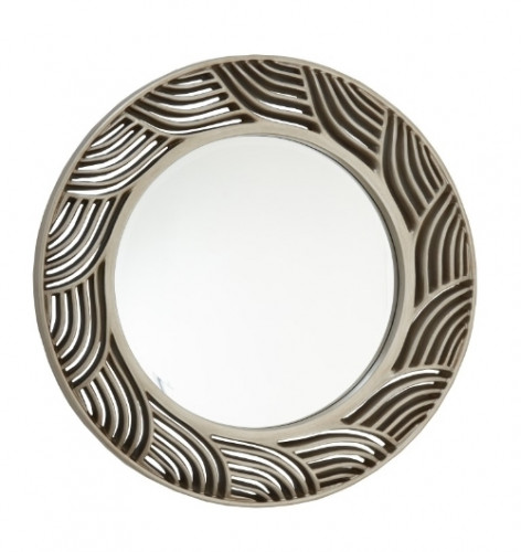 зеркало круглое серебряное в резной раме fiore в Саранске