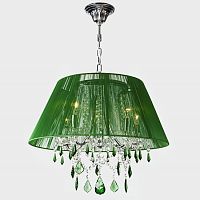 подвесная люстра eurosvet 3125/5 хром/зелёный strotskis в Саранске