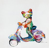 картина маслом лягушка и мопед в Саранске