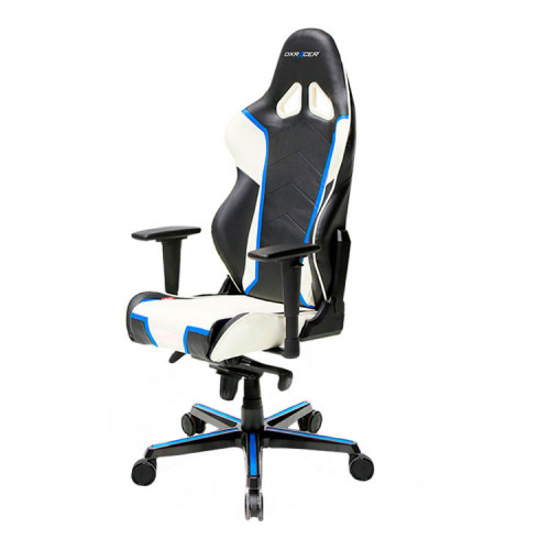 кресло геймерское dxracer racing черно-бело-синее в Саранске