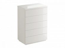 комод kristal 5 ящиков белый глянец в Саранске