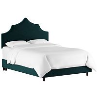 кровать двуспальная 160х200 зеленая camille light peacock velvet в Саранске