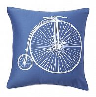 подушка с ретро-велосипедом retro bicycle blue в Саранске