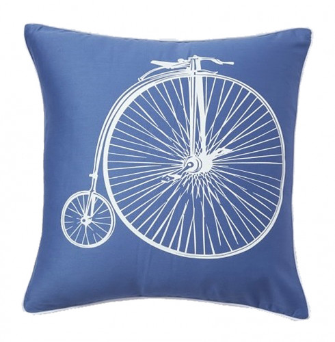 подушка с ретро-велосипедом retro bicycle blue в Саранске