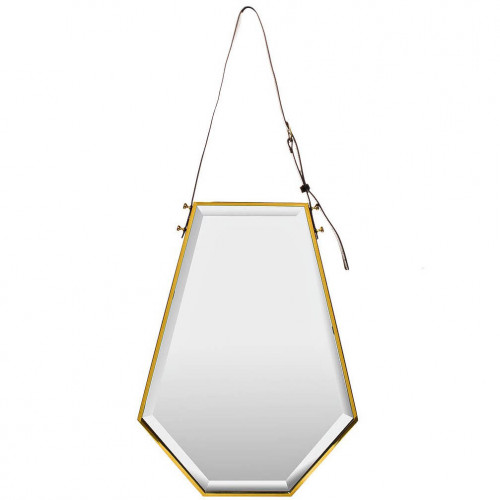 зеркало на ремне золотое шестиугольное 50х67 см в Саранске