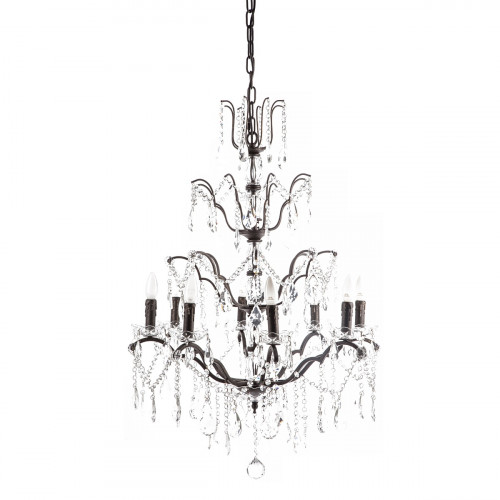 люстра maria theresa grande 8 lamps чёрная, прозрачная в Саранске