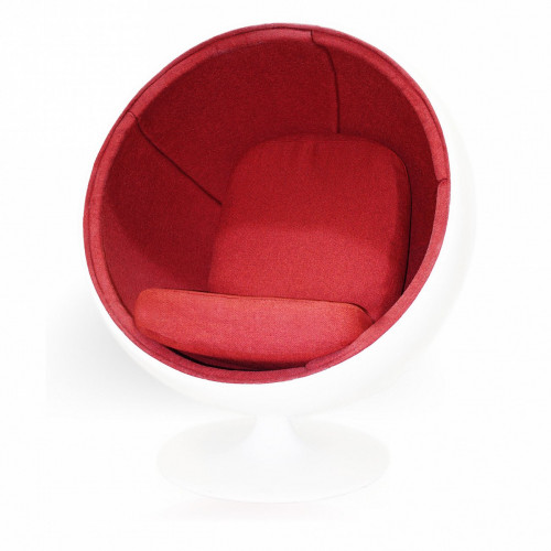 кресло ball chair бело-красное в Саранске