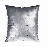 подушка с пайетками серебристо-серая 45*45см в Саранске