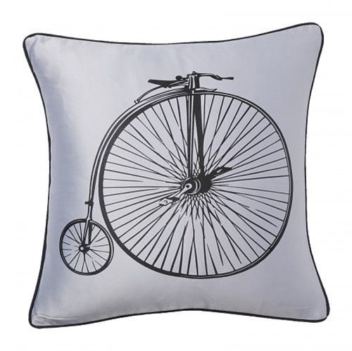 подушка с ретро-велосипедом retro bicycle grey в Саранске