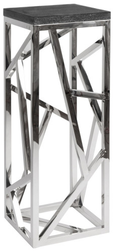 консоль geometric высокая 40x40x110 металл, черная столешница в Саранске