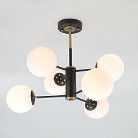 потолочная люстра eurosvet austin 70091/6 черная белая в Саранске