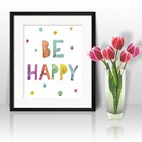 постер be happy а4 в Саранске