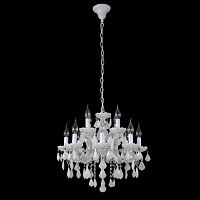 дизайнерская подвесная люстра crystal lux ines sp8+4 white белая в Саранске