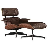кресло lounge chair & ottoman коричневое в Саранске