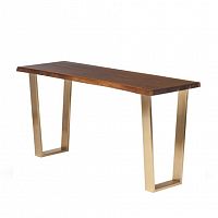 консоль wood&steel коричневая, золото в Саранске