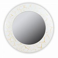 зеркало белое круглое диаметр 90 см с золотым декором fashion white gold в Саранске