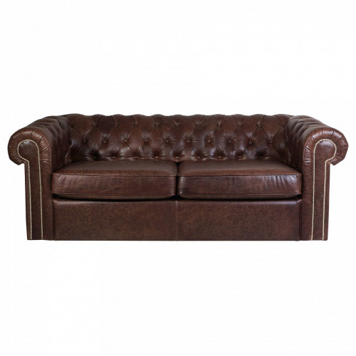 диван chesterfield прямой темно-коричневый в Саранске