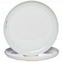 тарелка белая с бирюзовым рисунком 30*30*3,3 в Саранске