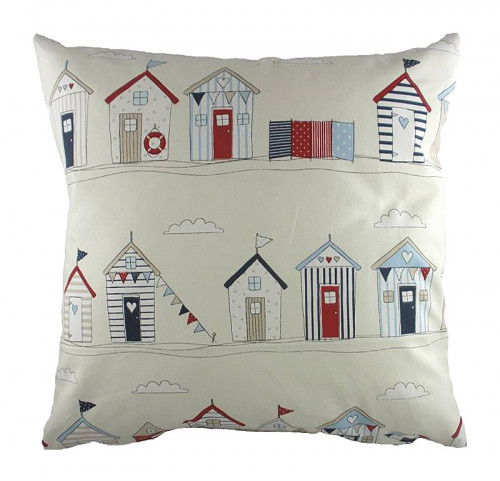 подушка с принтом beach huts blue в Саранске