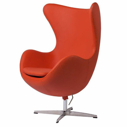 кресло egg chair кожа оранжевое в Саранске