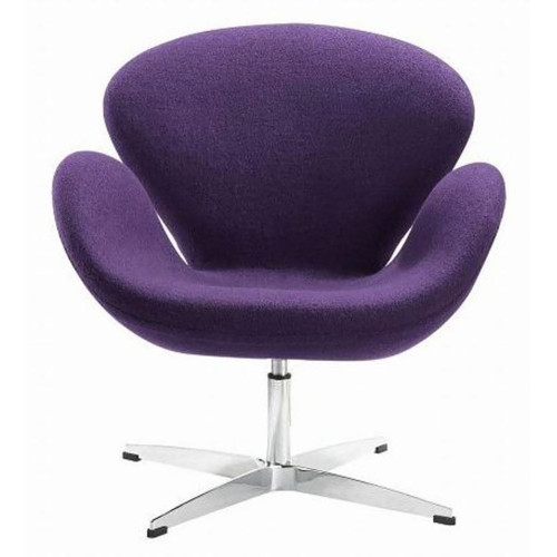кресло swan chair шерсть фиолетовое в Саранске