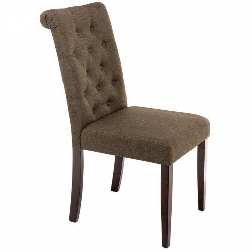 стул деревянный amelia dark walnut / fabric brown в Саранске