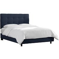 кровать двуспальная с мягкой спинкой 160х200 синяя alice tufted blue в Саранске