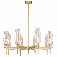 подвесная люстра maytoni lita h002pl-08g янтарная в Саранске