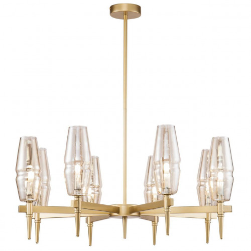 подвесная люстра maytoni lita h002pl-08g янтарная в Саранске