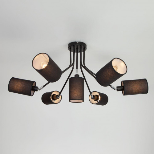 потолочная люстра eurosvet duetto 70072/7 черный в Саранске