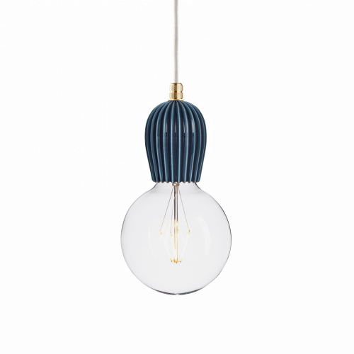 подвесной светильник keramik rib indigo brass в Саранске