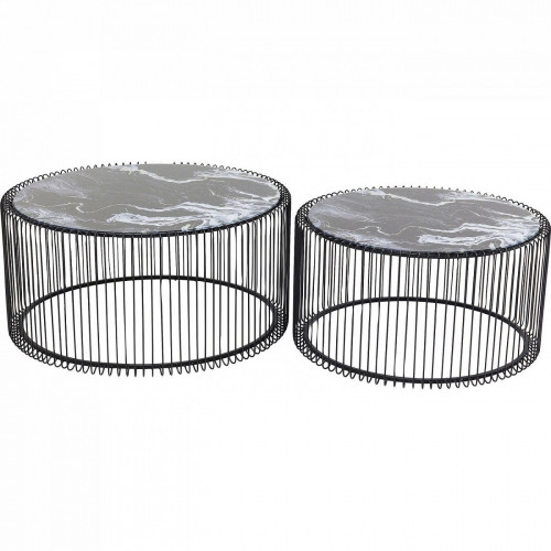 столик кофейный wire черный 70x70x34 в Саранске