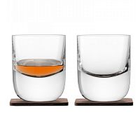 набор из 2 стаканов renfrew whisky с деревянными подставками 270 мл в Саранске