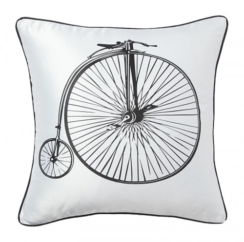 подушка с ретро-велосипедом retro bicycle white в Саранске