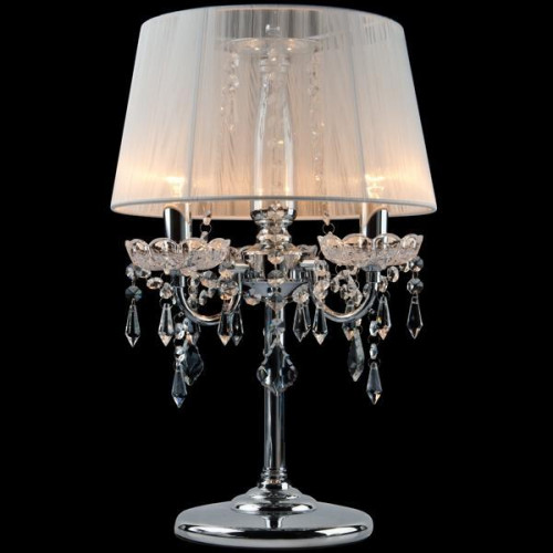 настольная лампа eurosvet 2045/3t хром/белый в Саранске