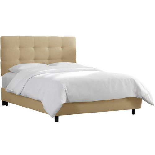 кровать двуспальная 160х200 бежевая alice tufted beige в Саранске