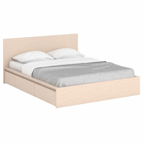 кровать деревянная двуспальная 160х200 бежевая unit в Саранске