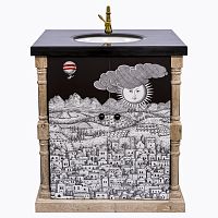 тумба с раковиной старый город нуар fornasetti в Саранске