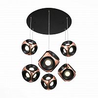 подвесная светодиодная люстра st luce cratere sl948.303.07 черная в Саранске