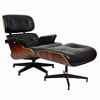 кресло eames style lounge chairчерное с коричневым в Саранске